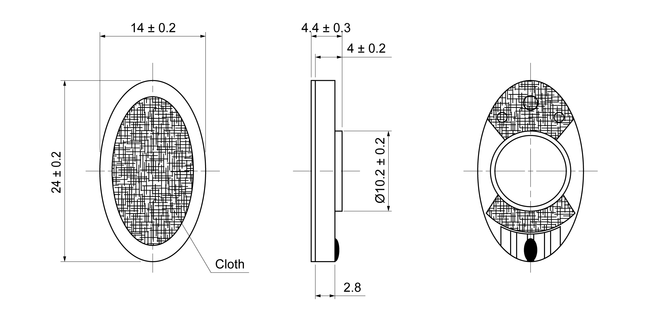 OSR2414V-4.4F0.5W8A Mechanical Drawing